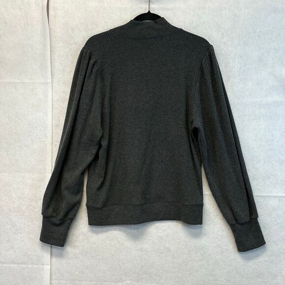 J. CREW Women’s Gray Mock Neck Ribbed Pullover Sweater XL Long Sleeve Soft NWT - Picture 8 of 14